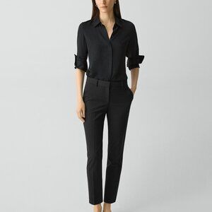 Theory Treeca Pant in Good Wool - Black